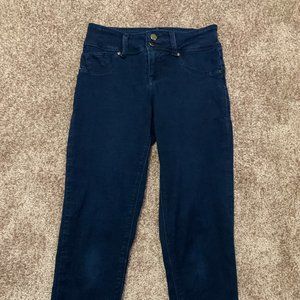 1822 Denim - Dark Blue Denim Capris